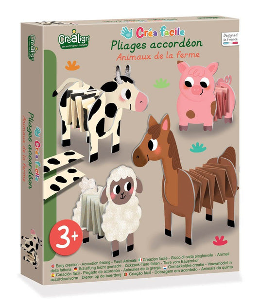 Pliages accordéons - animaux de la ferme - Créa Lign'
