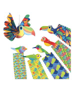 Pliages éventails - oiseaux exotiques - Créa Lign'