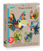 Pliages éventails - oiseaux exotiques - Créa Lign'