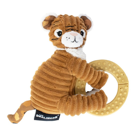 Peluche et anneau de dentition tigre - Les Déglingos
